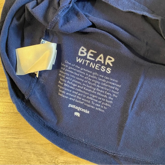 Navy Blue Patagonia Public Lands Now Short Sleeve T-Shirt - Picture 6 of 9